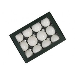 PALLINE VETRO ø57mm BIANCO OPACO 12pz