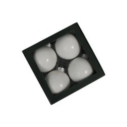 PALLINE VETRO ø100mm BIANCO OPACO 4pz