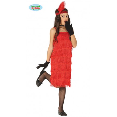COSTUME CHARLESTON ROSSO BIMBA 7/9 ANNI
