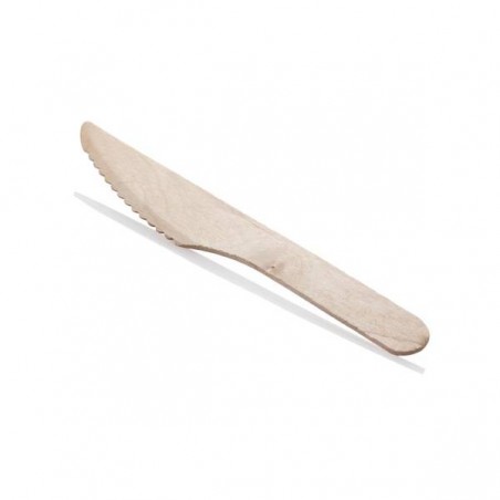 COLTELLI LEGNO ECOFRIENDLY 16cm 100pz USOBIO
