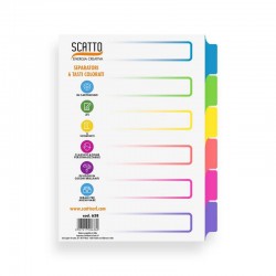 SEPARATORI IN CARTONCINO A4 6TASTI SCATTO