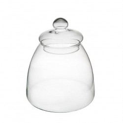 BOMBONIERA VETRO C/COPERCHIO H28 ø25 (bocca ø14) 23473A-C-C