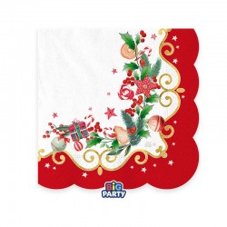 TOVAGLIOLI 33x33cm CHRISTMAS JINGLE 16pz