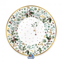 PIATTI FONDI ø24cm WHITE CHRISTMAS 6pz
