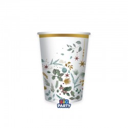 BICCHIERI 250cc WHITE CHRISTMAS 6pz