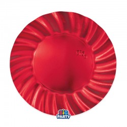 PIATTI PIANI ø25 WAVY ROSSO METAL 6pz