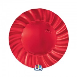 PIATTI DESSERT ø20 WAVY ROSSO METAL 6pz