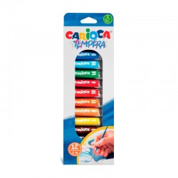 TEMPERA IN TUBETTI 12ml 12pz CARIOCA