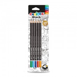 MATITE CARIOCA BLACK GRAFITE MISTE 5pz