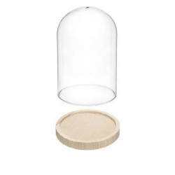 CUPOLA IN VETRO H30 CON BASE ø20