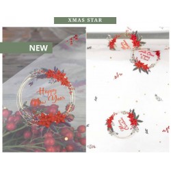 FOGLI CELLOPHANE 100x130 DECORO XMAS STAR STESO 50fg