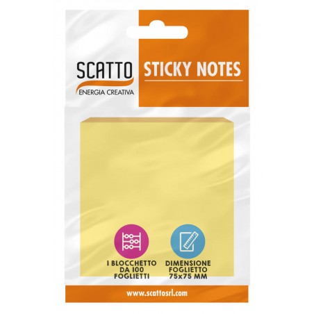 POST-IT MEMOTAK 75x75mm 100fg GIALLO