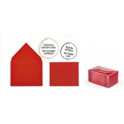 SEGNAPACCO BIGLIETTO+BUSTA 5,5x7,5 ROSSO 100pz
