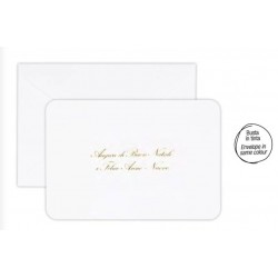 BIGLIETTI + BUSTA 15,5x11cm AUGURALE SEMPLICE BIANCO 50pz
