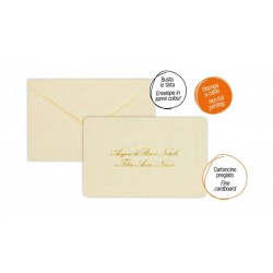 BIGLIETTI + BUSTA 8,7x13,5cm AUGURALE SEMPLICE AVORIO 100pz