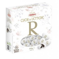 CONFETTI CUOR DI LETTERE "R" CIOCCOLATO FONDENTE 250gr