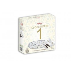 CONFETTI CUOR DI NUMERO "1" CIOCCOLATO FONDENTE 250gr