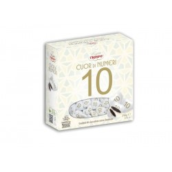 CONFETTI CUOR DI NUMERO "10" CIOCCOLATO FONDENTE 250gr