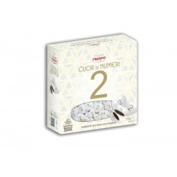 CONFETTI CUOR DI NUMERO "2" CIOCCOLATO FONDENTE 250gr