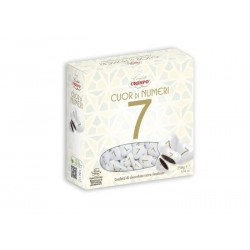 CONFETTI CUOR DI NUMERO "7" CIOCCOLATO FONDENTE 250gr