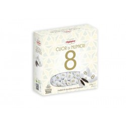 CONFETTI CUOR DI NUMERO "8" CIOCCOLATO FONDENTE 250gr