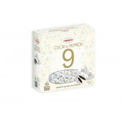 CONFETTI CUOR DI NUMERO "9" CIOCCOLATO FONDENTE 250gr