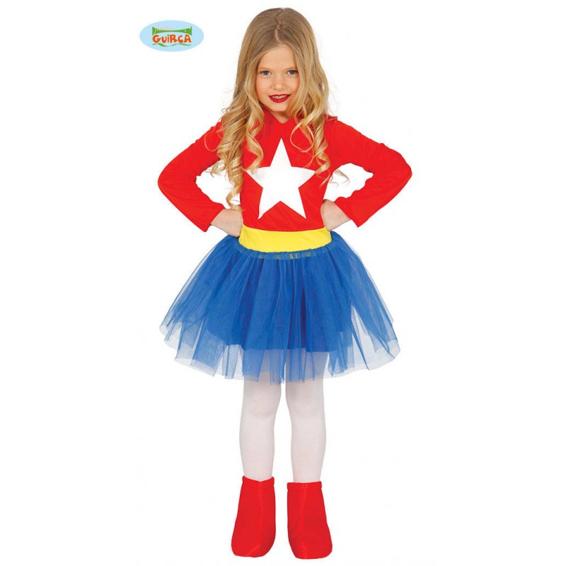 COSTUME SUPER GIRL BAMBINA 5-6 anni