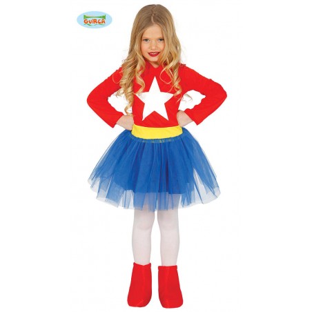 COSTUME SUPER GIRL BAMBINA 5-6 anni