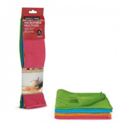 PANNO IN MICROFIBRA 36x34cm MULTIUSO 4pz BASIC