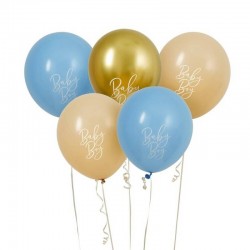 SET PALLONCINI IN LATTICE 12" 30cm  BABY BOY 5pz