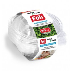 CONTENITORI SALVAFRESCHEZZA PET C/COPERCHIO 375cc 4pz FOLI'