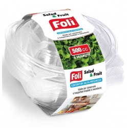 CONTENITORI SALVAFRESCHEZZA PET C/COPERCHIO 500cc 4pz FOLI'