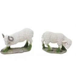 PECORA IN RESINA 12,5x4,5x8/11cm 1pz (2 ass.)