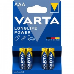BATTERIE MINISTILO ALCALINA VARTA AAA LONGLIFE 4pz