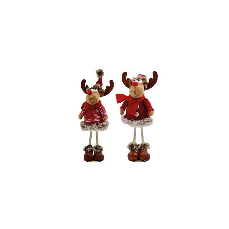 SOGGETTO RENNA MOOSE DOLLS 18cm 2 ASS.