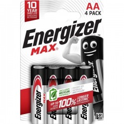BATTERIE MAX STILO AA 4pz ENERGIZER