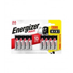 BATTERIE MAX STILO AA 8pz ENERGIZER