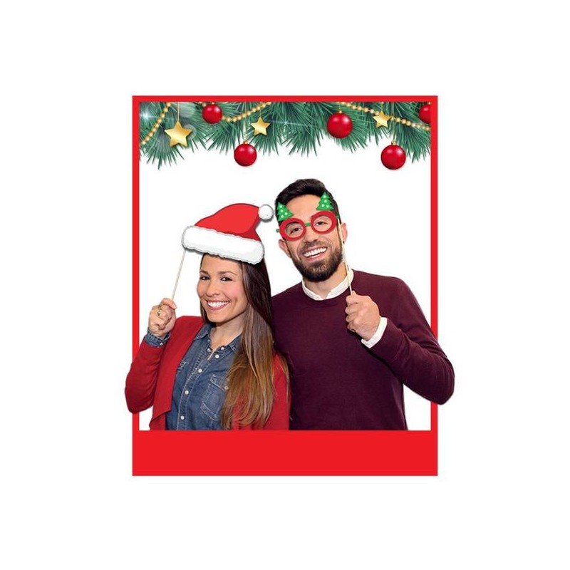 PHOTO BOOTH BUON NATALE 20cm 8pz