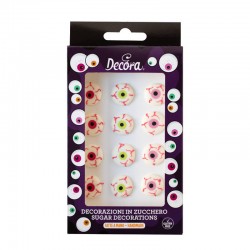 DECORAZIONi OCCHI SPAVENTOSI IN ZUCCHERO 12pz