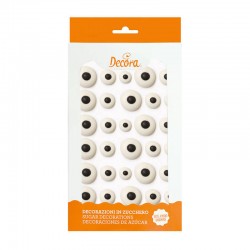 DECORAZIONI OCCHIETTI IN ZUCCHERO 30pz ASS.TI DECORA