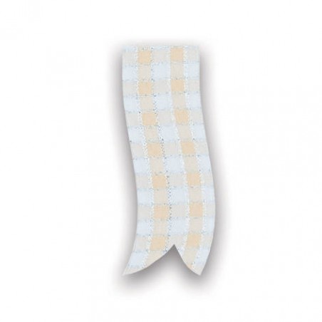 RONDELLA NASTRO TESSUTO 239 mm30x15mt 04-QUADRETTI ORO/BIANCO