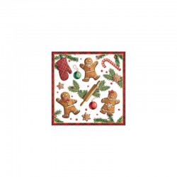 TOVAGLIOLI 33x33cm GINGERBREAD 20pz
