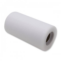 TULLE ROTOLO cm12,5x25mt BIANCO BIG
