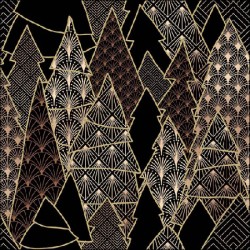 TOVAGLIOLI 33x33 LUXURY TREES BLACK 20pz