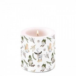 CANDELA SMALL GNOMI DELLA FORESTA ø7,5x9cm