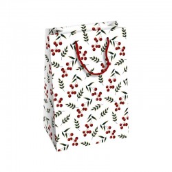 SHOPPER LUSSO EFFETTO VELLUTO 13+6x16m RED FLOCK