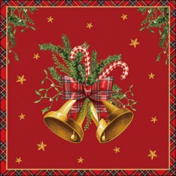 TOVAGLIOLI 33x33 SCOTTISH BELLS RED 20pz