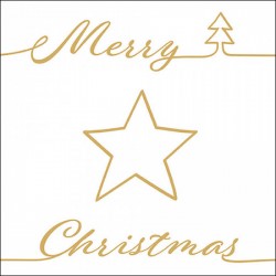 TOVAGLIOLI 33x33cm CHRISTMAS STAR GOLD 20pz
