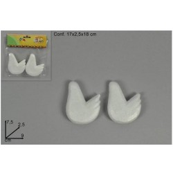 GALLINA POLISTIROLO 2pz 9cm