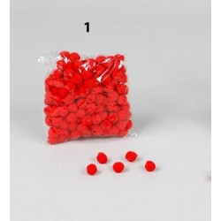 PALLINE DI NEVE ROSSO 2cm 120pz